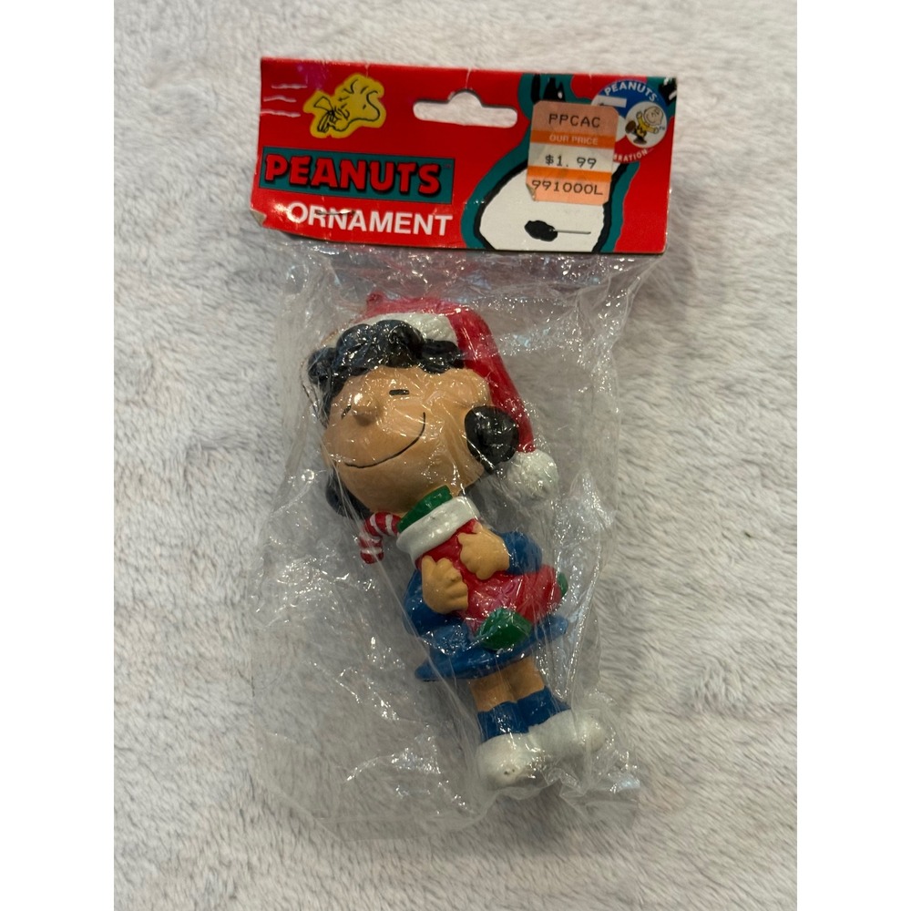 Vintage Kurt S Adler Peanuts Lucy van Pelt Christmas Ornament Santa Hat New